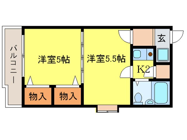 エスト葵南マンションの物件間取画像